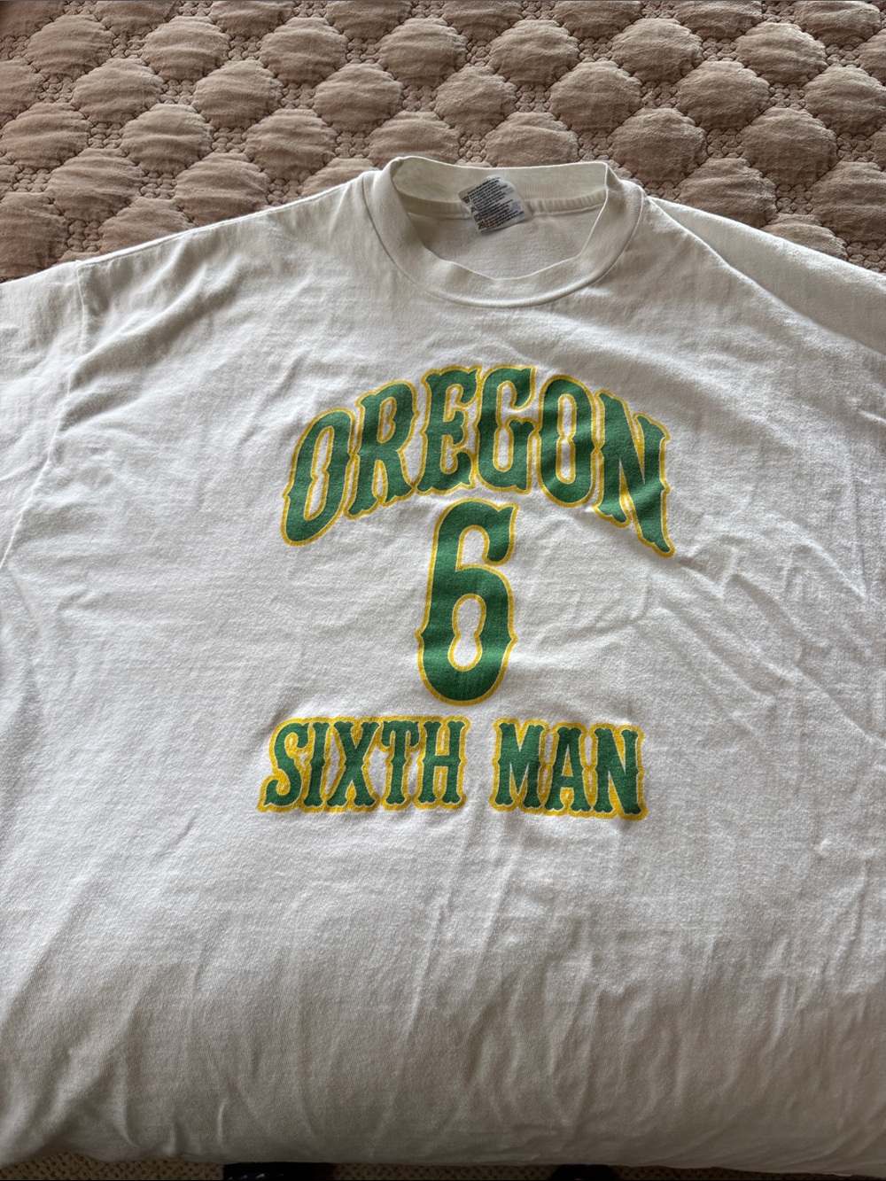 White Oregon 'Sixth Man' Graphic Short-Sleeve Tee